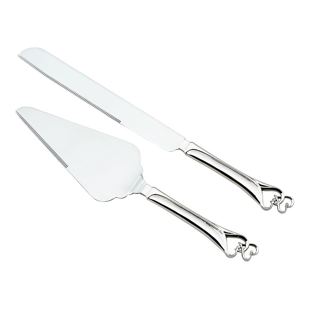 Double Heart Knife & Server Set