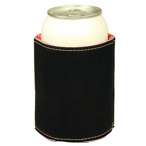 JD Initials Leather Beverage Holder