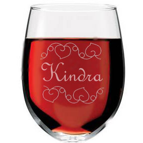 Heart Vine Wine Glass