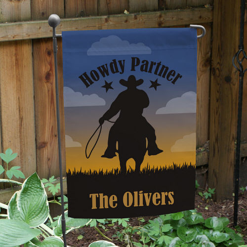Cowboy Garden Flag