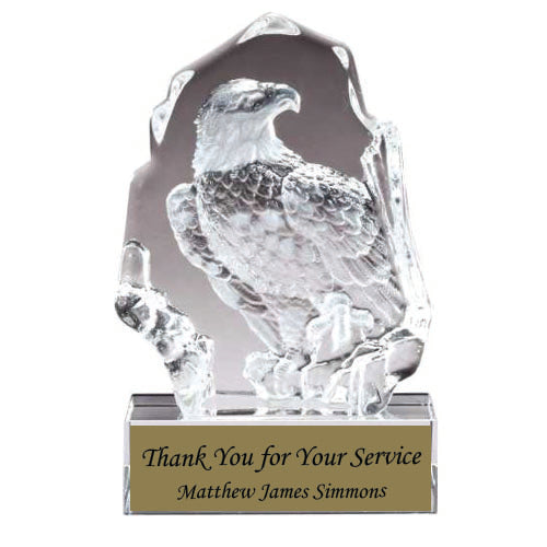 Sculpted Crystal Eagle Award