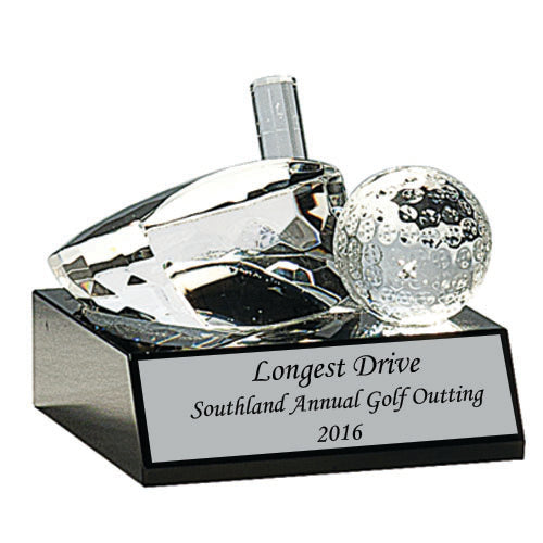 Crystal Golf Ball & Club Award