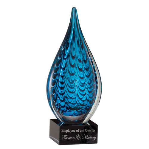 Rain Drop Art Glass Award