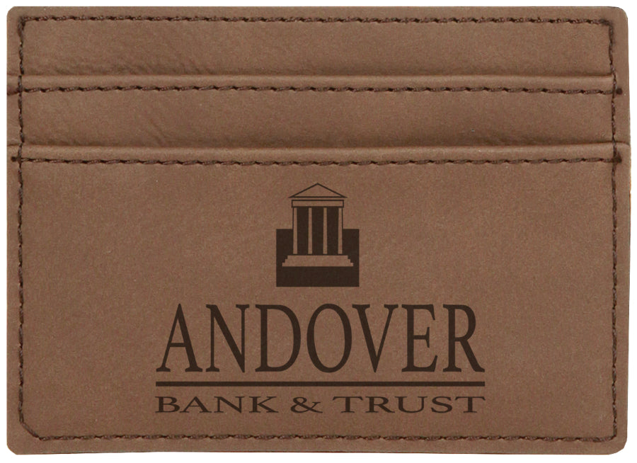 Dark Brown Leatherette Money Clip