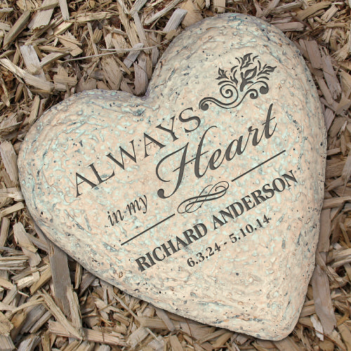 Always In Our Heart Garden Stone
