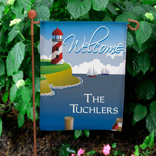 Lighthouse Welcome Garden Flag