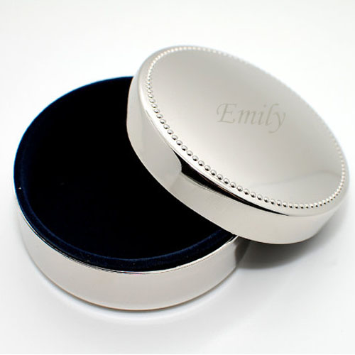 Round Beaded Jewelry Box