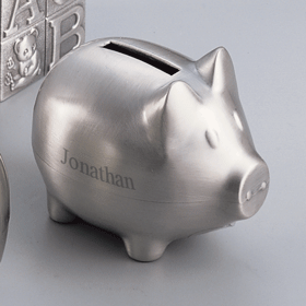 Pewter Piggy Bank