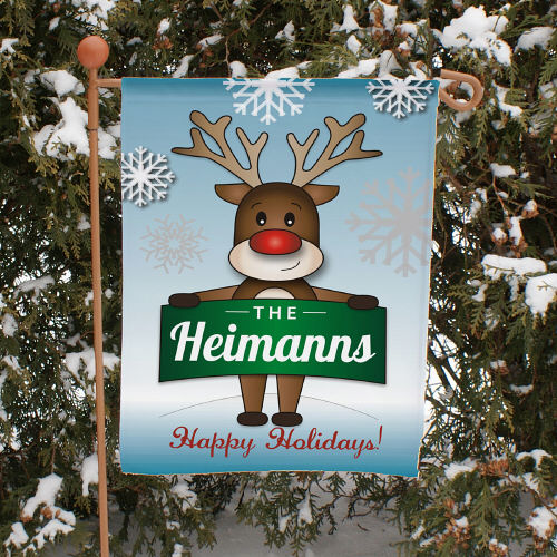 Reindeer Garden Flag