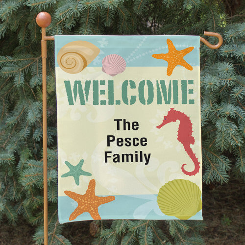Seashells Garden Flag