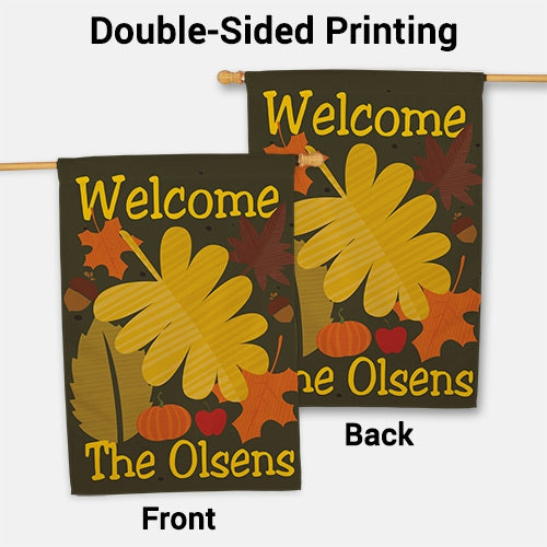 Welcome Fall House Flag