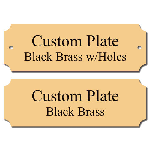 3x1 Notched Brass Plate