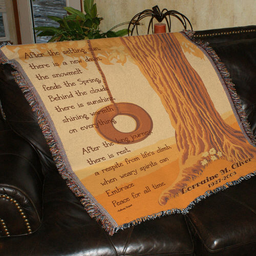 Memorial Poem Blanket