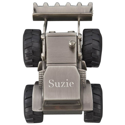 Pewter Tractor Piggy Bank