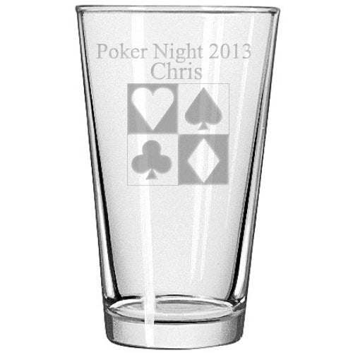 Poker Pint Glass
