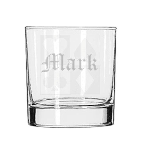 Poker Rocks Glass