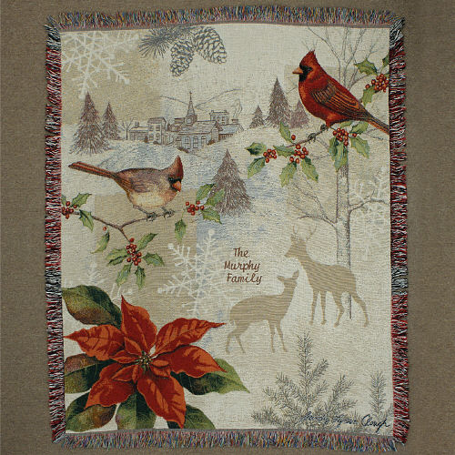 Winter Scene Throw Blanket