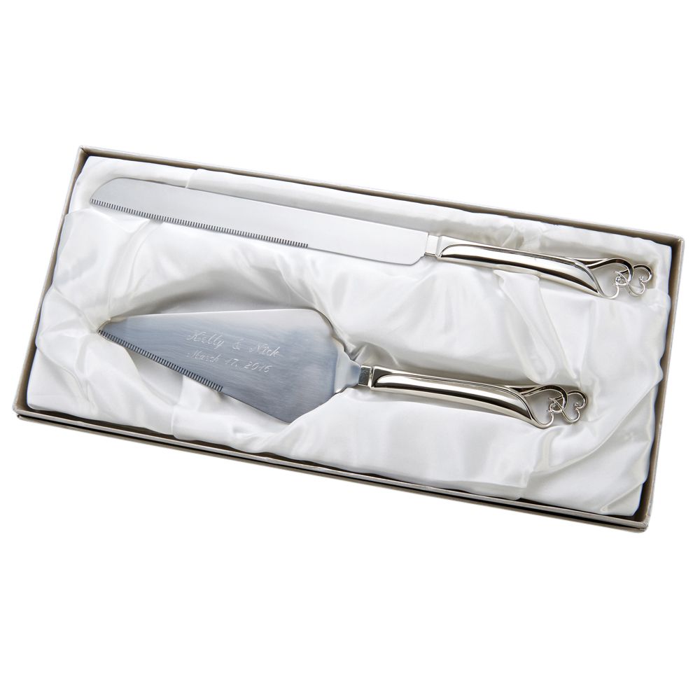 Double Heart Knife & Server Set