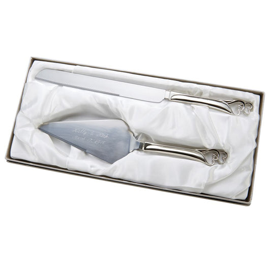 Double Heart Knife & Server Set