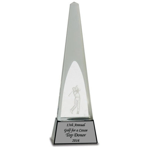 3D Golf Spire Crystal Award