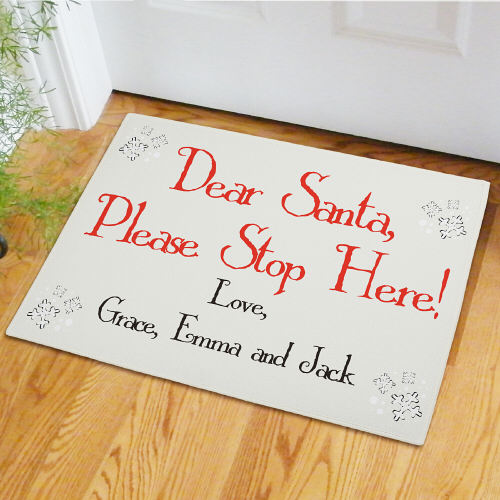 Santa Stop Here Doormat