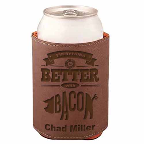 Better Bacon Leather Beverage Holder
