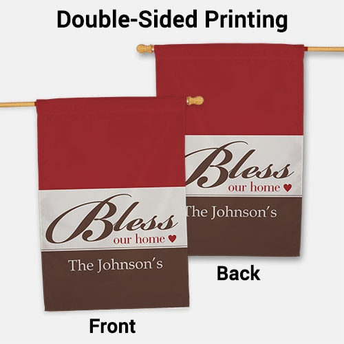 Bless Our Home House Flag