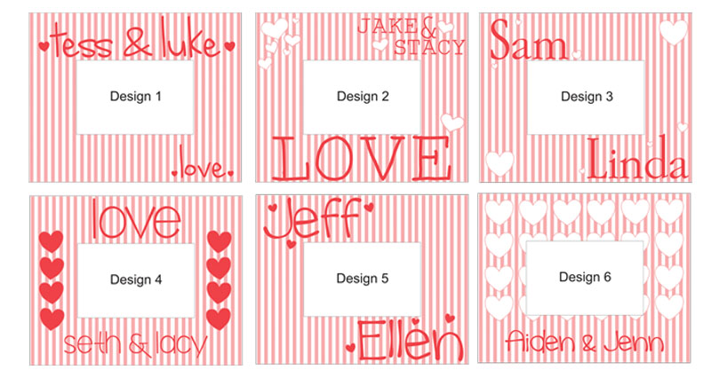 Valentine's Stripes Frame
