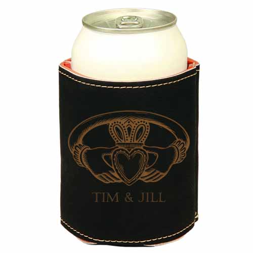Claddagh Leather Beverage Holder S3
