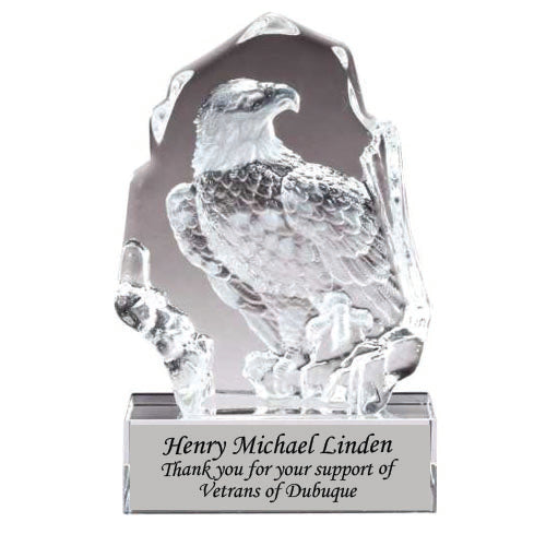 Sculpted Crystal Eagle Award