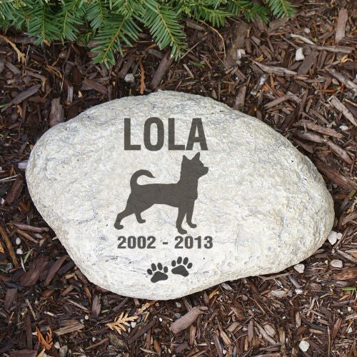 Dog Memorial Garden Stone