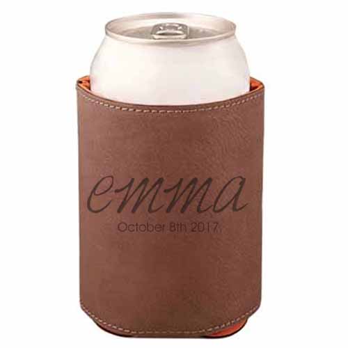 Handwritten Leather Beverage Holder