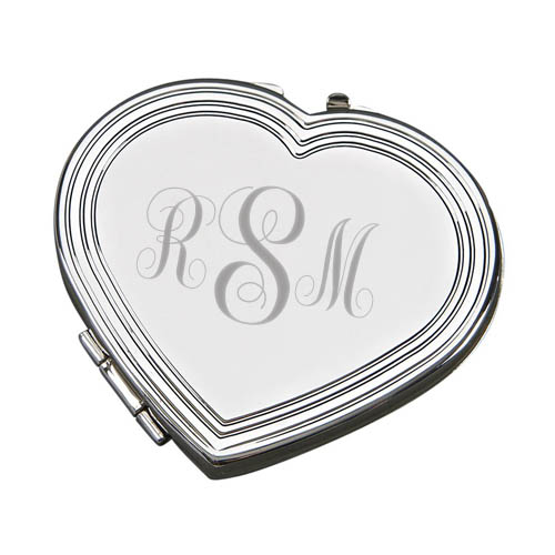 Monogram Heart Compact Mirror
