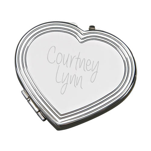Name Heart Compact Mirror