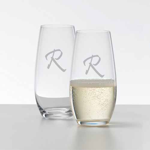Initial Stemless Champagne Flute