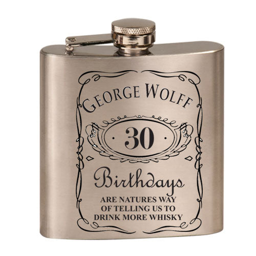 JD Birthday Flask