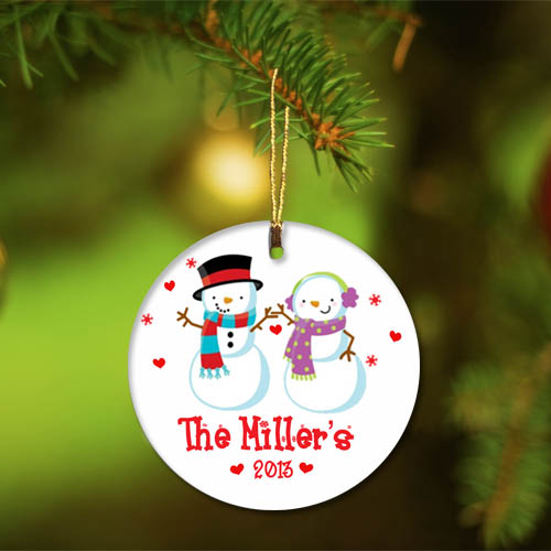 Snow Couple Ornament