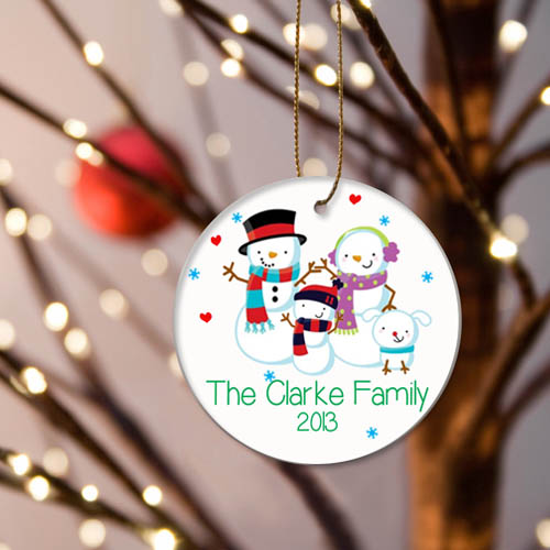 Snowman Family Ornament