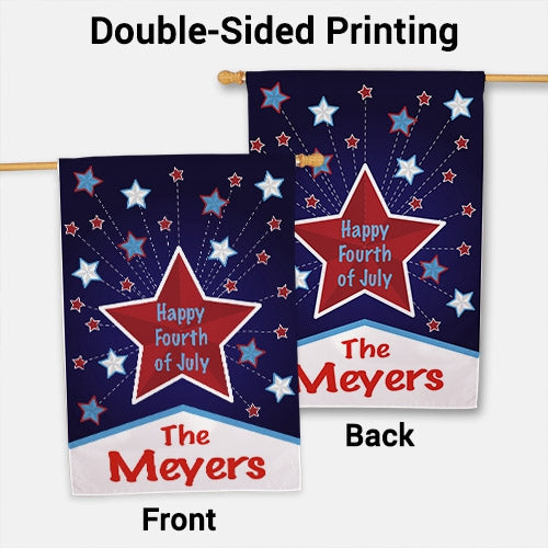 Fourth of July House Flag