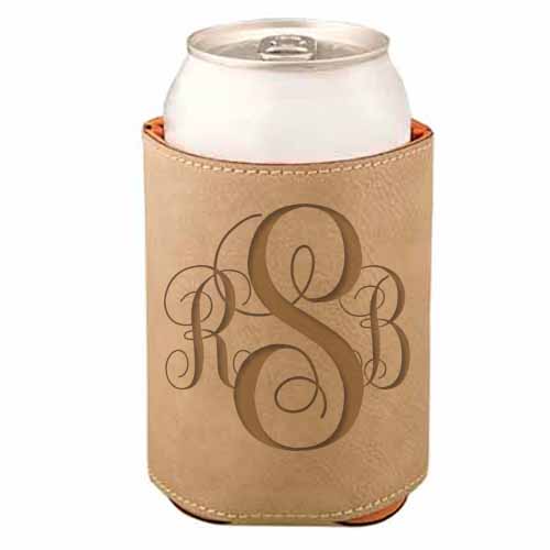 Monogram Leather Beverage Holder S3