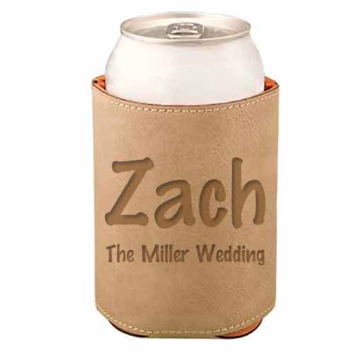 Name Leather Beverage Holder S1