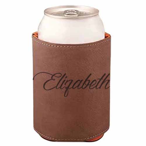 Name Leather Beverage Holder S2
