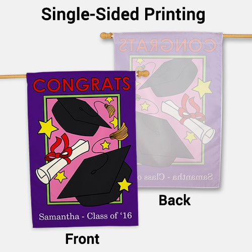 Purple Graduate House Flag