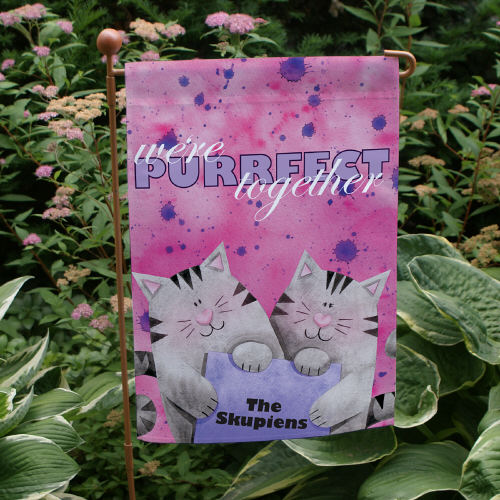 Purrfect Together Garden Flag