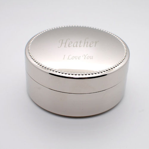 Round Beaded Jewelry Box