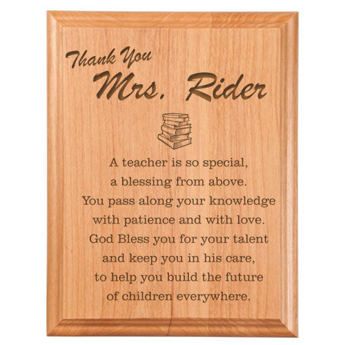 Thank You Teacher Plaque