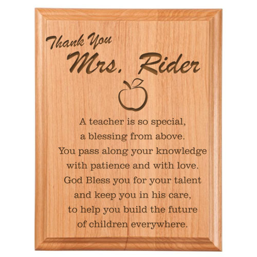 Thank You Teacher Plaque