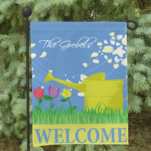 Watering Can Garden Flag