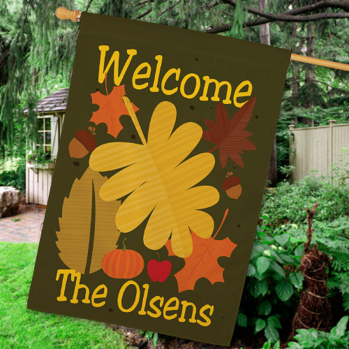 Welcome Fall House Flag