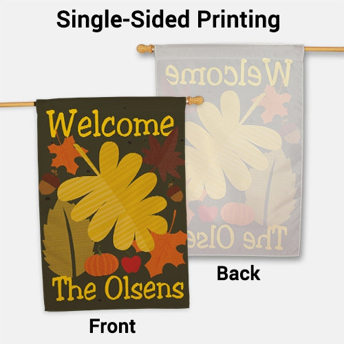 Welcome Fall House Flag